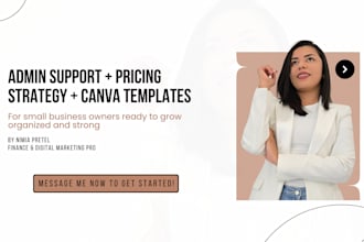 support your business with admin tasks and pricing strategy
