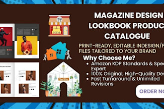design company profile, marketing magazine, lookbook, catalog, digital product