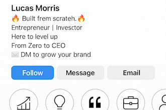 write a fire instagram bio and 5 captions to grow your followers