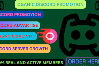 advertise, boost and grow your discord server, organic growth to get real users