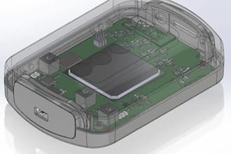 design enclosure or case design of pcb mechanical product for 3d printing