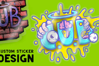 make amazing custom illustrations for stickers