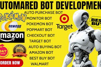 develop auto purchase bot pokemon bot target bot popmart bot checkout bot buying