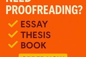 proofread and edit essays, theses, books, and personal statements
