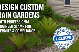 stormwater rain garden design pe stamp residential commercial projects