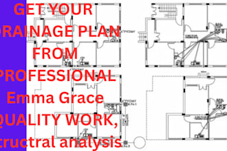 do drainage plan, grading plan with stamp and seal in civil 3d for city permit