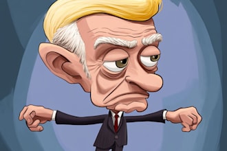draw political caricature cartoon