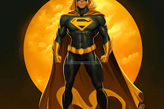 draw you a dc or marvel style comic book superhero character