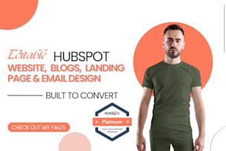 create editable hubspot website, landing page, blog, modules and email template