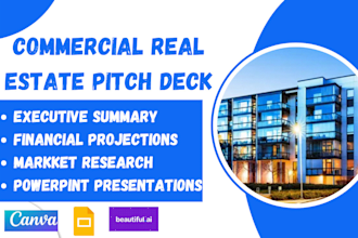 design an investor ready commercial real estate pitch deck presentations