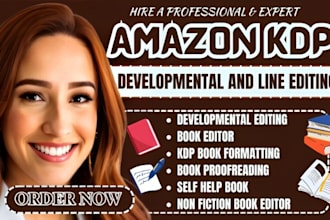 do developmental editing and line editing for your book or novel