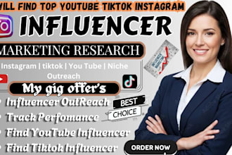 find the best instagram, tiktok youtube influencer list for influencer marketing