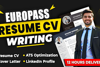 create an ats optimized resume, europass CV and cover letter as your CV maker