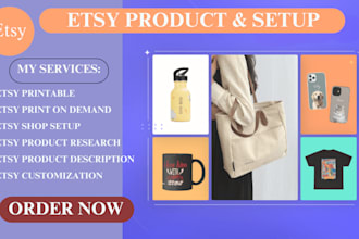 create setup etsy shop, seo print on demand, etsy digital product