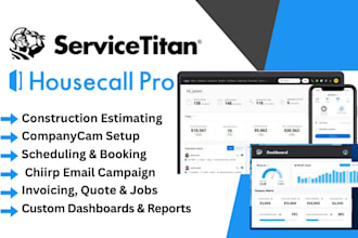 setup housecall pro servicetitan buildertrend for hvac contruction roofing solar