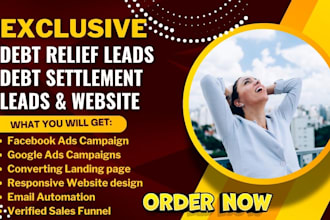 debt relief leads debt settlement debt consolidation debt relief website