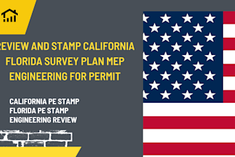 review and stamp california florida mep survey plans permit engineering