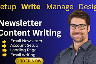 write your email newsletter copy write, manage and setup newsletter on substack