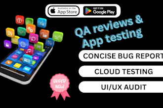 do app testing and QA review website SEO audit report app review android ios