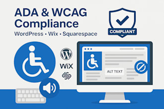 do website accessibility wcag and ada compliance wordpress, squarespace, wix