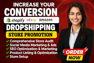 boost shopify amazon ebay etsy store sales, product promotion SEO, boost traffic
