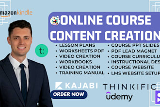 create online course content curriculum lesson plan canva video website design