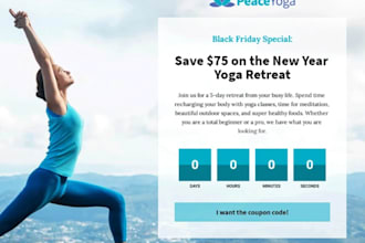 create squeeze page, landing page for your business by email marketing platform