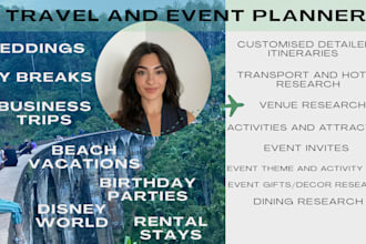 be your travel planner and events assistant