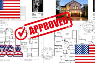 review, sign and seal architectural plan, architectural stamp USA stamp pe stamp