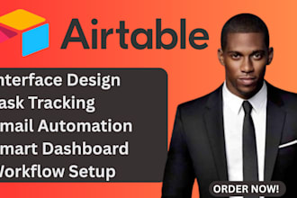 design airtable interface reporting dashboard task tracking email workflow
