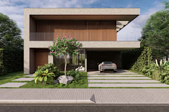 provide house design with plans, 3d model and realistic renders