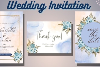 design wedding invitation, birthday card, greeting card and party invitation