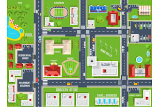 create custom vector map illustrations for events, venues, and cities