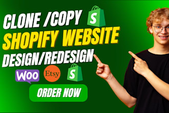 clone shopify store, edit, duplicate, update, revamp, redesign shopify website