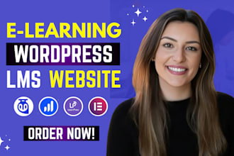 build wordpress lms website elearning website online course with tutor lms