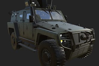 custom 3d cobra car, drone, armored tank, military vehicle, game assets,war ship
