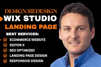 design or redesign wix studio website or develop high converting landing pages