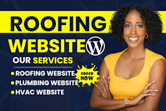design hvac roofing, construction, plumbing, handyman cleaning business website