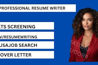 write a federal resume CV  ats usajobs search cover letter