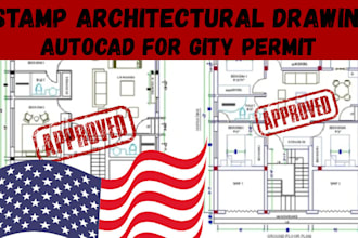 draw 2d architectural floor plan city permit engineering drawing mep pe design