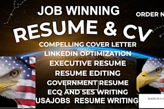 write federal executive resume for usajobs government application and gs jobs