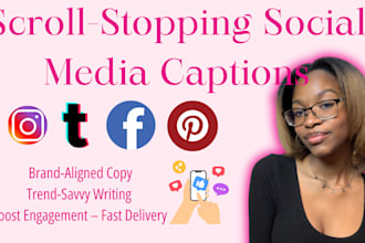 write your social media captions and posts