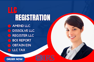 register US llc, dissolve llc, amend llc boi report, ein tax id itin UK ltd