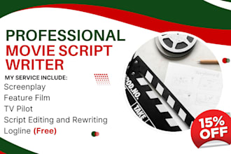 be your professional screenwriter for film, tv series, script editing, tv pilot