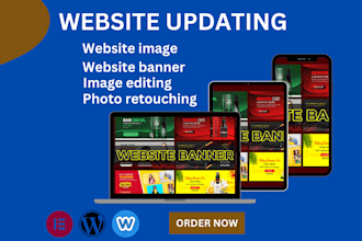 do product editing, slider revolution, images retouching and update your website