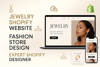 design jewelry website, fashion store, jewelry store, jewelry shopify website