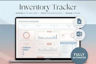 create inventory and sales tracker spreadsheet and excel management tracker