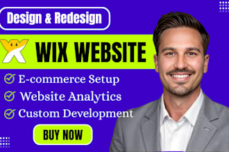 design and redesign wix website, wix landing page, wix studio, ecommerce store