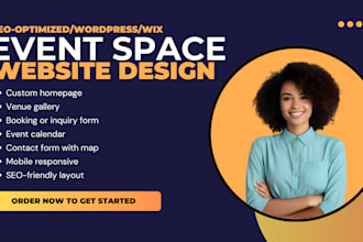 event spacing website, venue booking website, wedding venue website, rental hall