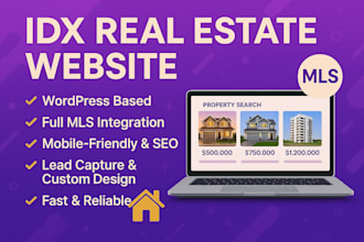 build real estate website landing page wordpress idx integration